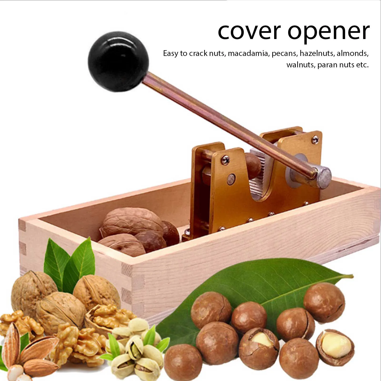 Innovative Leverage Manual Nutcracker Nut Tongs Pecan Nut Cracker Opener Tool With Organize Desktop For Nuts Macadamia Pecans