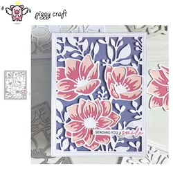Piggy Craft metal cutting dies cut die mold Flower leaf frame Scrapbook paper craft knife mould blade punch stencils dies