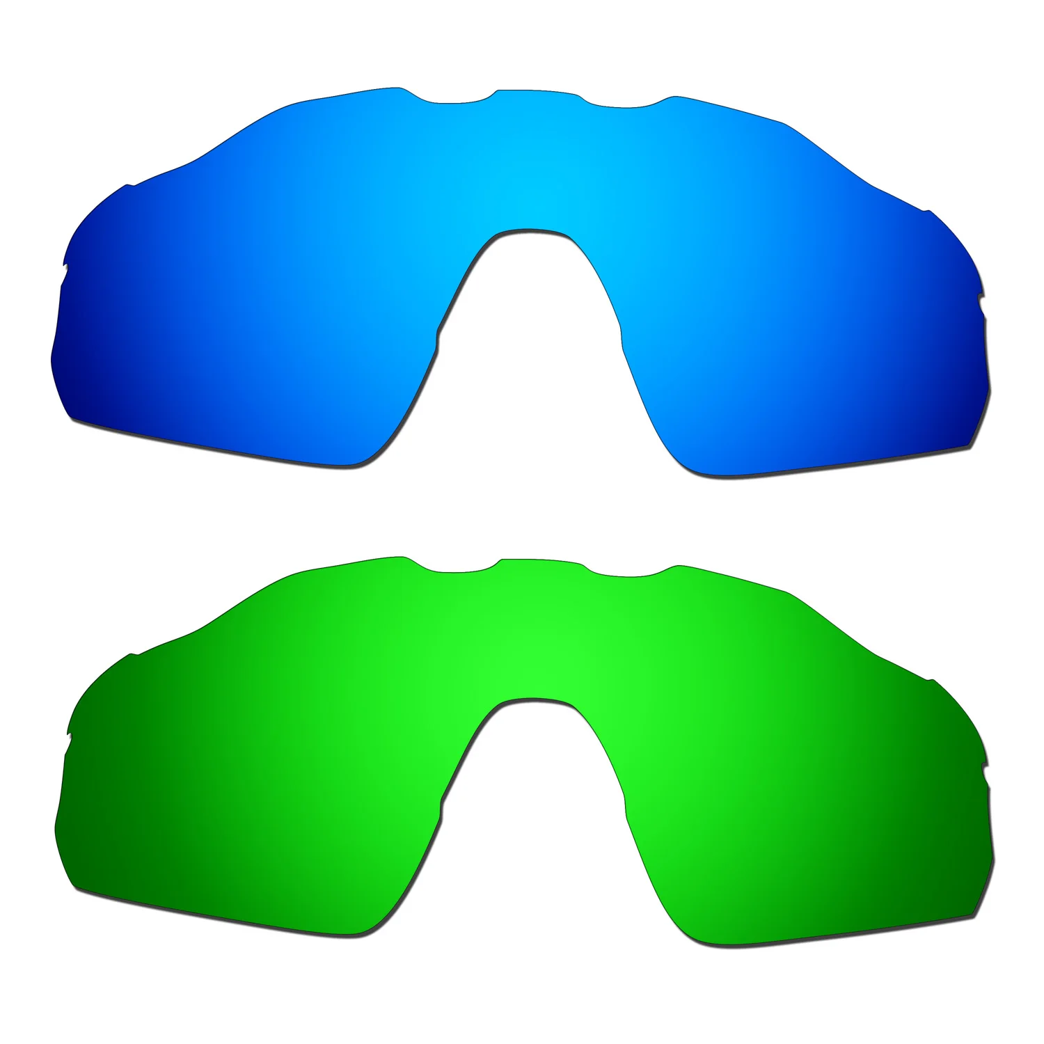 HKUCO Polarized Replacement Lenses For Radar EV Pitch Sunglasses Blue/Green 2 Pairs