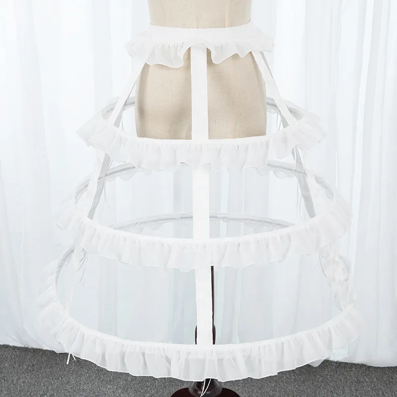 Lolita Spring/Summer New Lolita Fishbone Crinoline Cosplay Length Canopy Adjustable Birdcage Crinoline