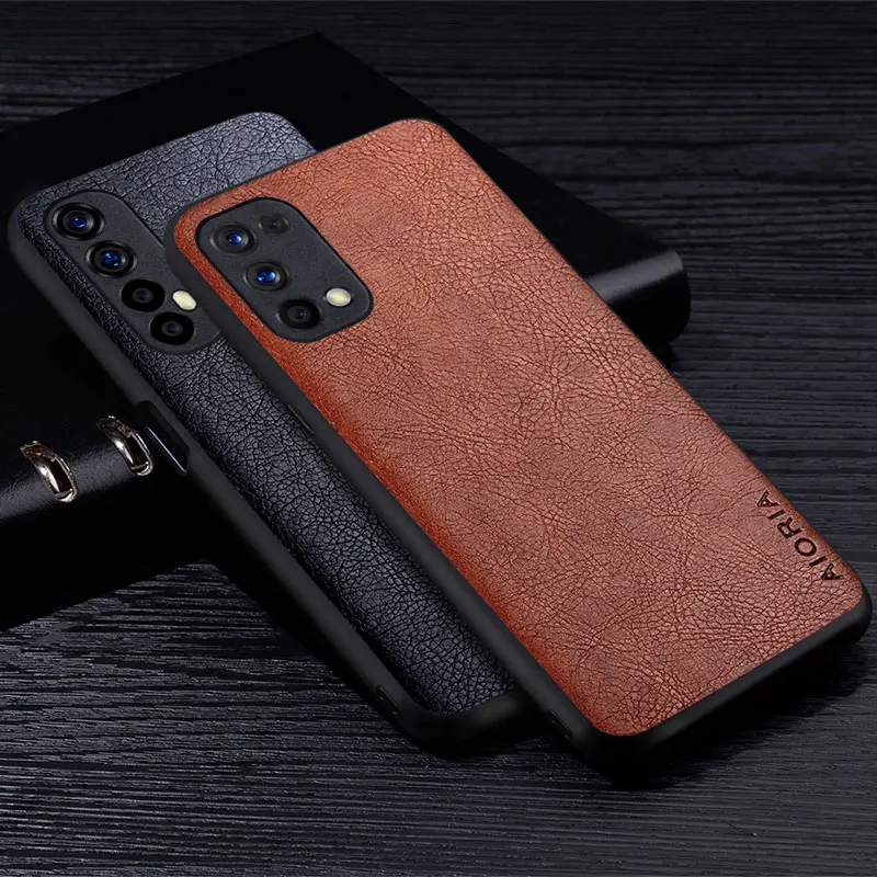 Leather Case For OPPO Realme 7 7 Pro Luxury Business Style Retro Litchi Pattern Premium Back Cover for realme 7 4G 5G phone case