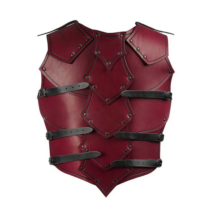 Armor Vest Vintage Medieval Steampunk Chest Guard Viking Warrior Leather Vest Tops Cosplay Costume Larp Pectoral Gear for Men