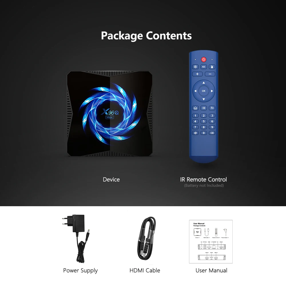 X96Q MAX Android 10.0 Smart TV Box Allwinner H616 4GB 32GB 2,4G 5G WiFi Bluetooth 4K Media Player 4G 64G X96Q Android TV Box