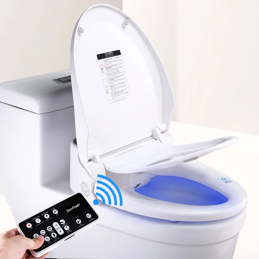 Ecofresh Smart Toilet Seat Cover Elektronische Bidet Cover Schoon Droog Seat Verwarming Wc Intelligente Toilet Seat Cover Kinderzitje