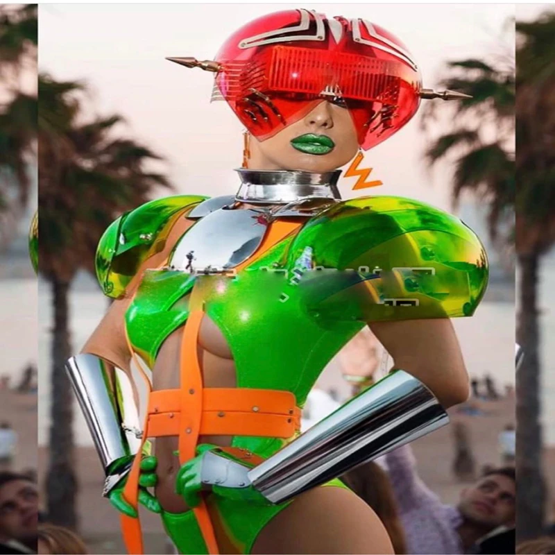

Custom Acrylic Future female Warrior Armor Atmospheric Bar ds gogo costume bar cosplay party costume