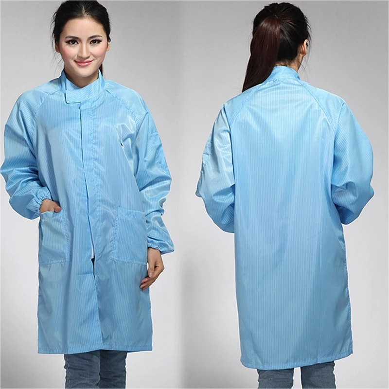 Anti static clothes and Cleanroom Clothes working clothes ESD Coat Clothes Color  Blue (No Include Trousers)