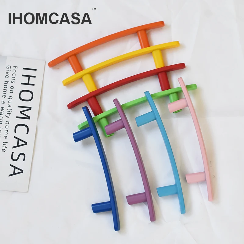 IHOMCASA Candy Color  Furniture Cabinet Handles Kitchen Wardrobe Cupboard Door Knobs Drawer Pulls Hardware