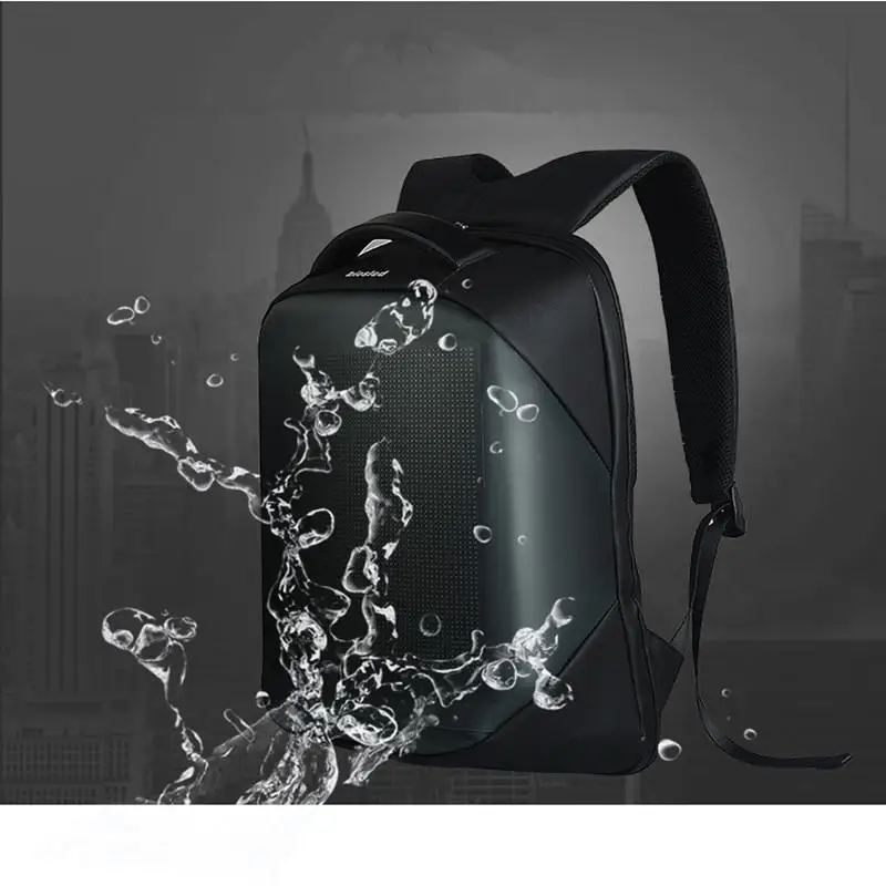 LED Display Screen Dynamic Backpack Walking Advertising Light Bag Wireless Wifi APP Control Outdoor Backpacks Mochilas Men Women