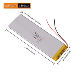 3.7V 3248147 3500mA Rechargeable Lithium Li-ion Polymer Battery for 7