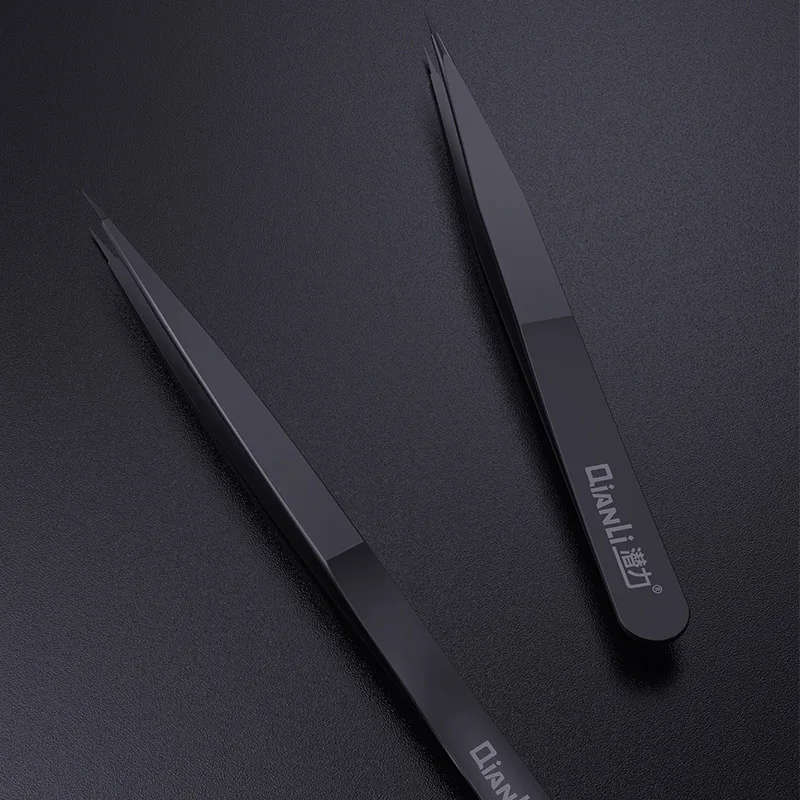 Qianli iNeezy Ultra Fine Pinzette Manuale Gringding Non-magnetici In Acciaio Pinzette BGA Ponticello di Riparazione Pinze per la Riparazione Del Telefono