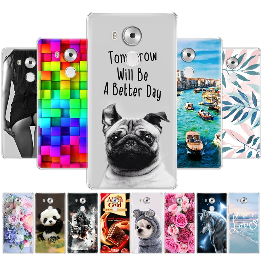 For Huawei Mate 8 Case Silicon Soft TPU Back Cover For huawei mate 8 Phone Case On Mate 8 Skin Full 360 Shockproof Coque Bumper