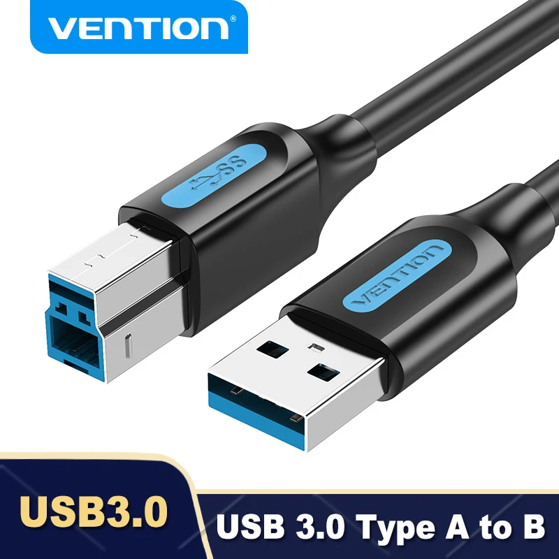 Cavo stampante USB Vention cavo USB USB 3.0 tipo A maschio A B maschio per Canon Epson ZJiang Label USB 3.0 2.0 cavo stampante Scanner