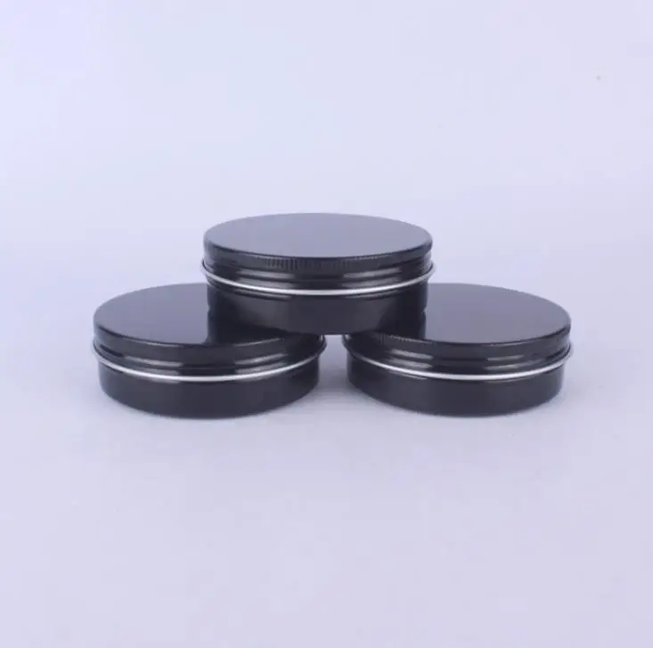 100g Red Black Empty Aluminum Can Container Metal Storage Tin Jars With Inner Liners For Cotton Coil And Candle ni305