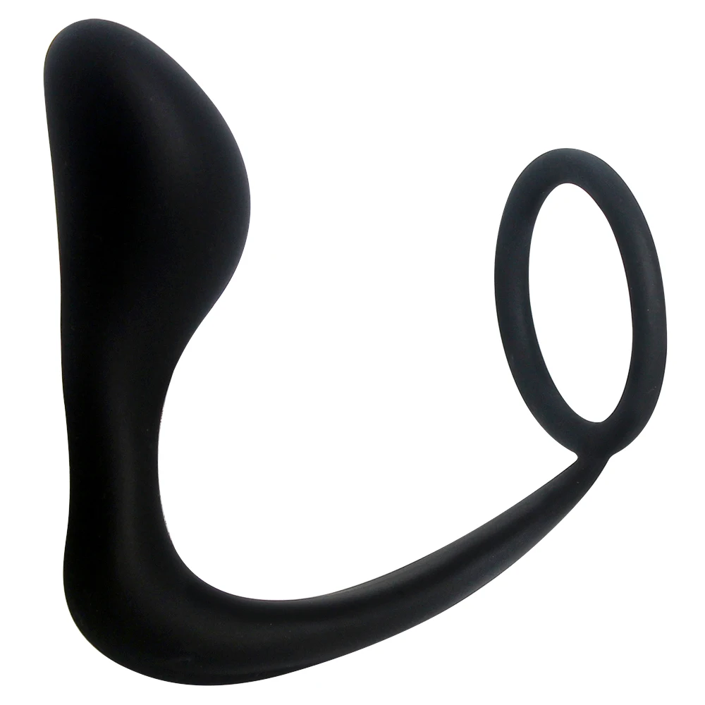 Erotic Cock Ring Male Prostate Massager Men Climax Anal Sex Toys Silicone