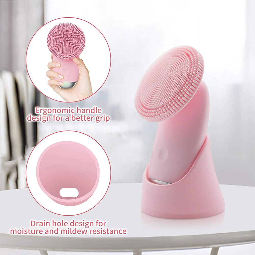 Facial Cleansing Brush Electric Silicone Makeup Remover Face Skin Care Tools Waterproof Sonic Cleanser Facial Beauty Massager