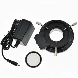 Microscope LED Ring Light with Polarizer Adjusted Vision Illuminator Polarized Light Source for Industrial Camera Lens