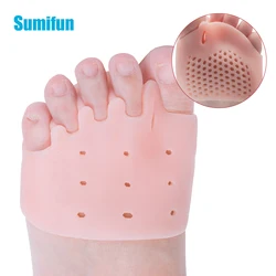 2pcs Gel Forefoot Pads With Five-holes Honeycomb Toe Separator Soft Gel Pain Relief Insoles Prevent Feet Callus Blisters Corn