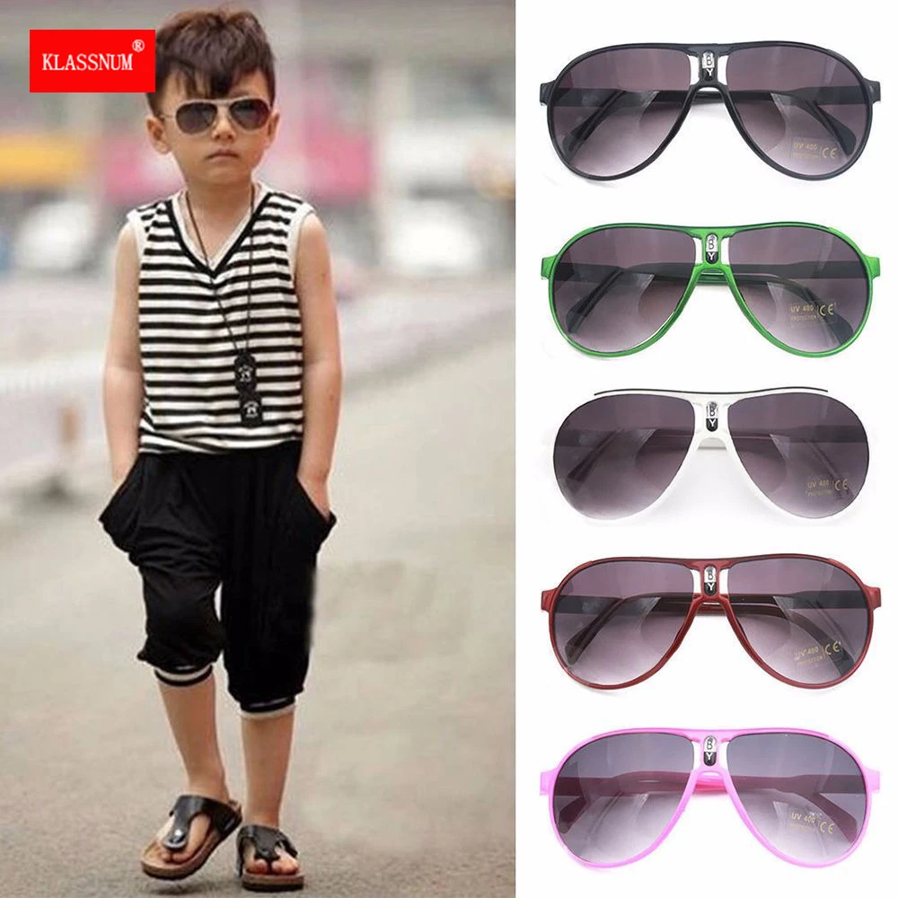 ANTI-UV Kids Sunglasses Child Boys Girls Shades Baby Goggles Glasses Outdoor Multi Frames Retro Children Sun Glasses Black Pink