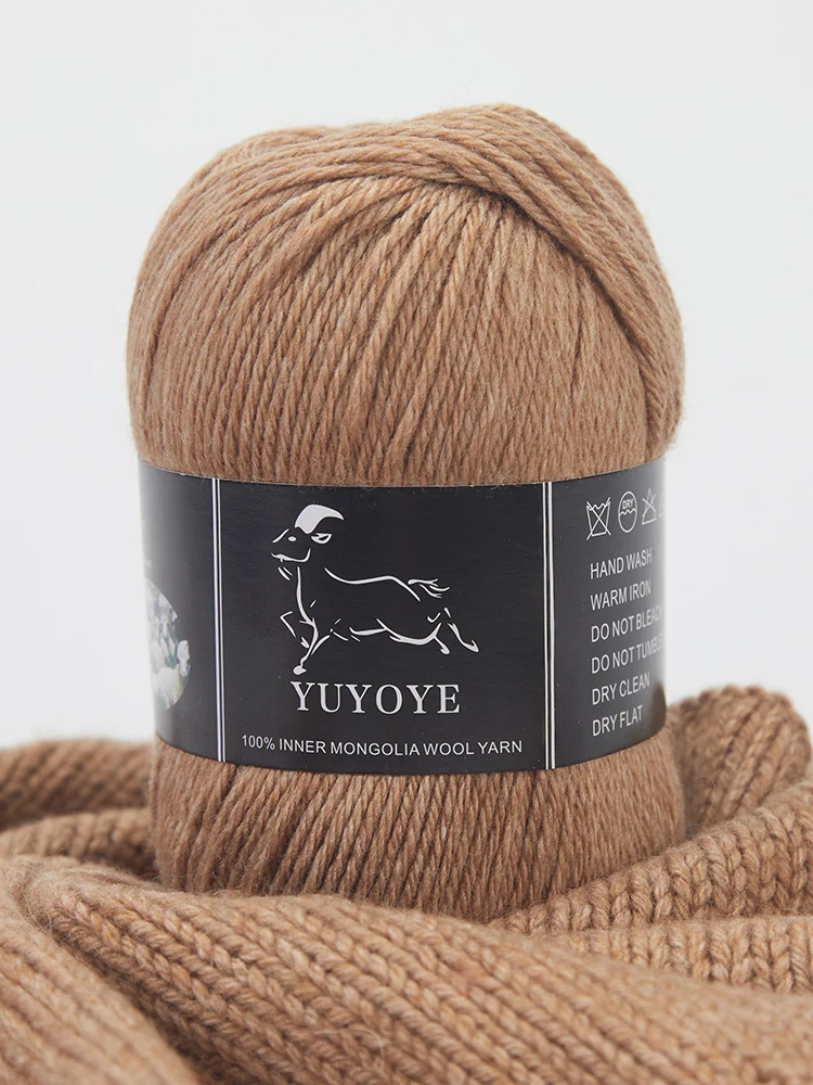 YUYOYE 100%Wool Yarn 4-Ply Hand Soft Fluffy Crochet Yarn for DIY Knitting Warm Mink Woolen Thread Worsted Handmade Line 50g/Ball