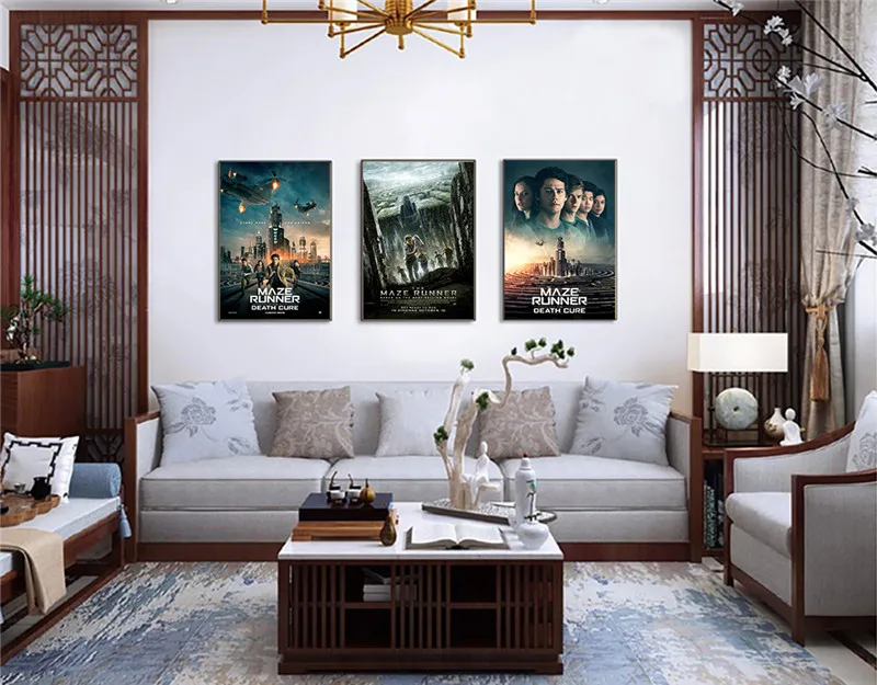 The Maze Runner Movie White Coated Paper Poster Printed Room Wall Decor Good Quality Posters