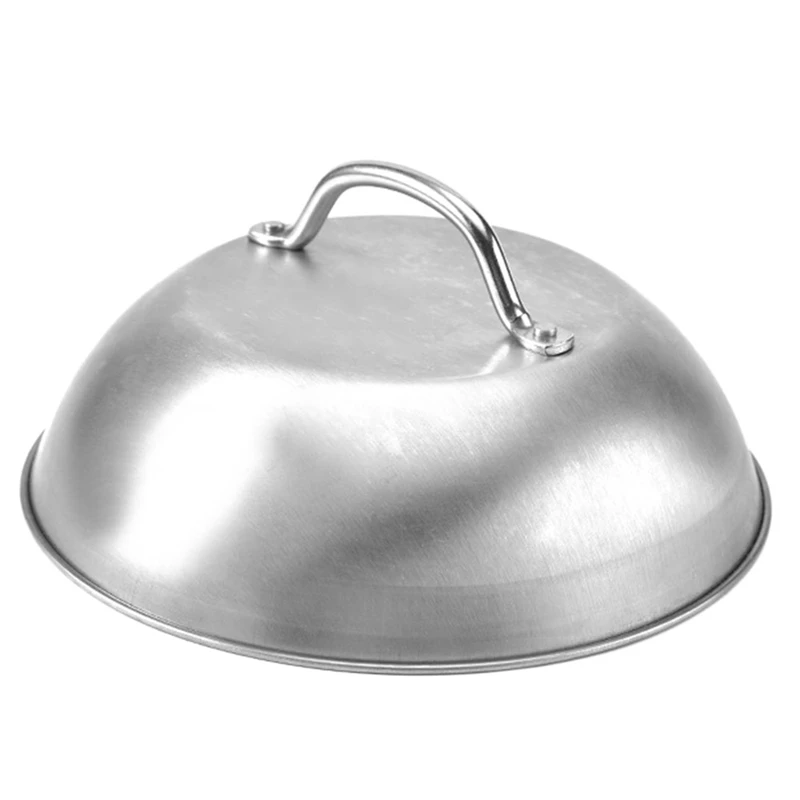 

Stainless Steel Steak Cover Thicken Western Restaurant Western Food Cover Hand Handle Steak Cover Hemispherical Cover