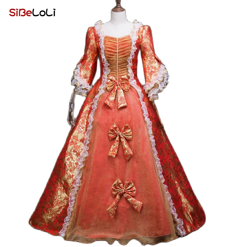 Rococo Claret British Noble Princess Costume Party Masquerade Party Annual Meeting Drama Studio Victorian Dress