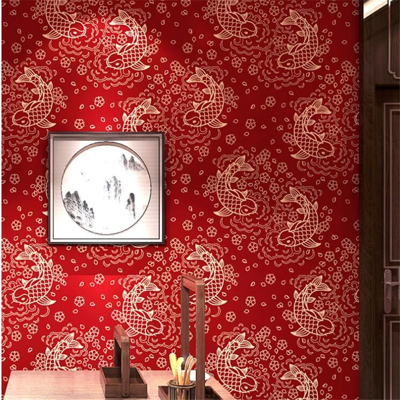 beibehang New Chinese style wallpaper dragon pattern classical Zen style Chinese style hotel restaurant TV background wall обои