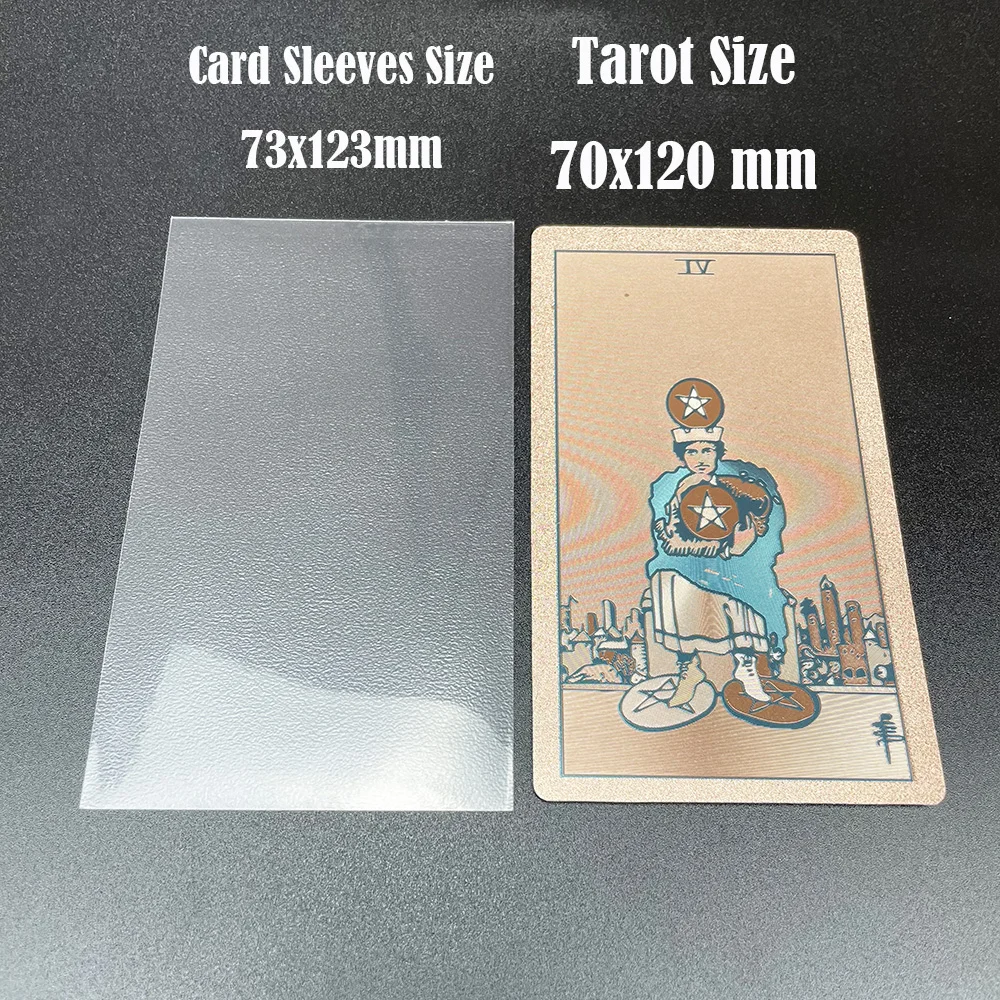 80 Teile/los Säurefreie Premium Matte Klare Rückseite Tarotkartenhüllen 73 x 123 mm Oracle Deck Brettspielkarten Schutzabdeckung Schild – Detail 12