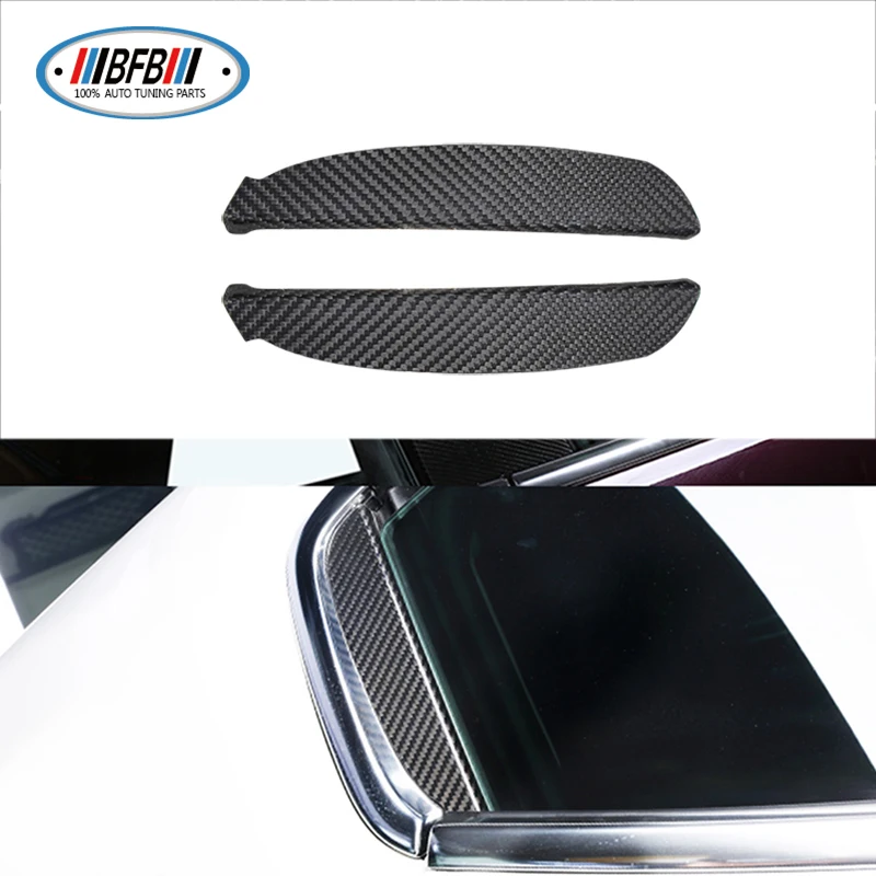 

BFB 2PCS Window Middle C-Pillar Posts Trims Cover Glossy Black color carbon Dry Carbon For Maserati Ghibli 2017+