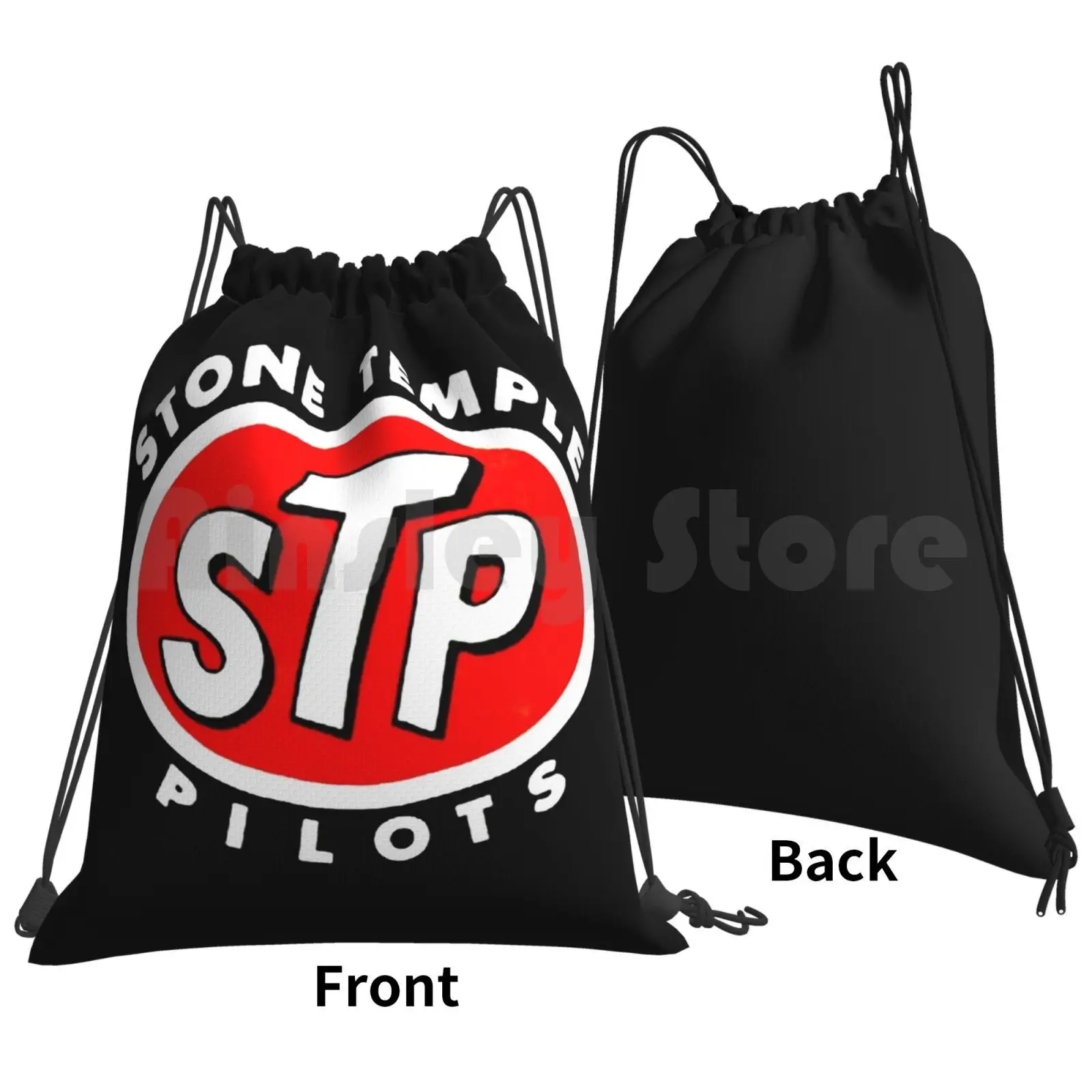 Stone Temple Pilots Band Music Band'' Backpack Drawstring Bags Gym Bag Waterproof Logo Dave Matthews Band Music Band