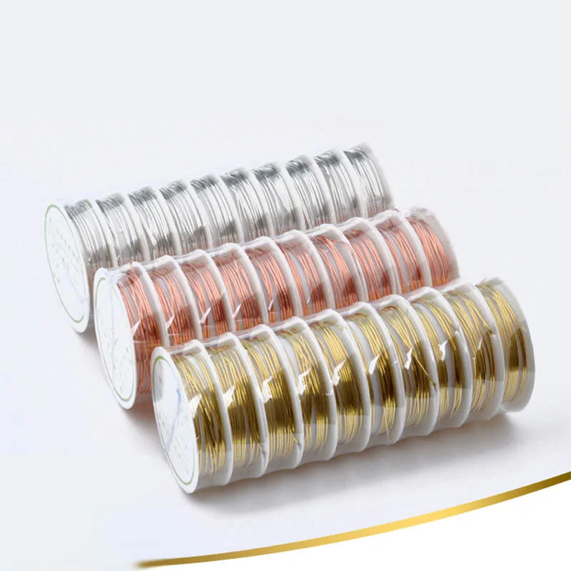 

Beading Wire Roll Copper Wire Dia 0.2-1mm Beading Cord 1.5-15Meters/lot Cord String DIY Accessories for Wholesale Jewelry Making