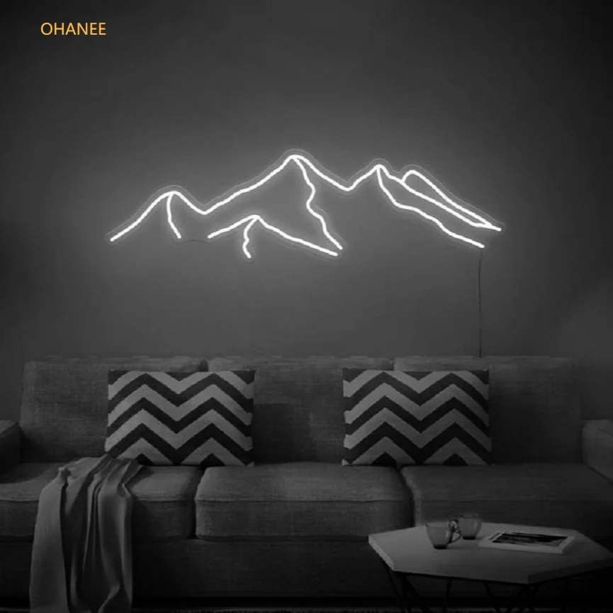 ohanee personalizado montanha neon sinal de luz led parede janela pendurado configuracao acrilico decoracao interior para casa quarto 01