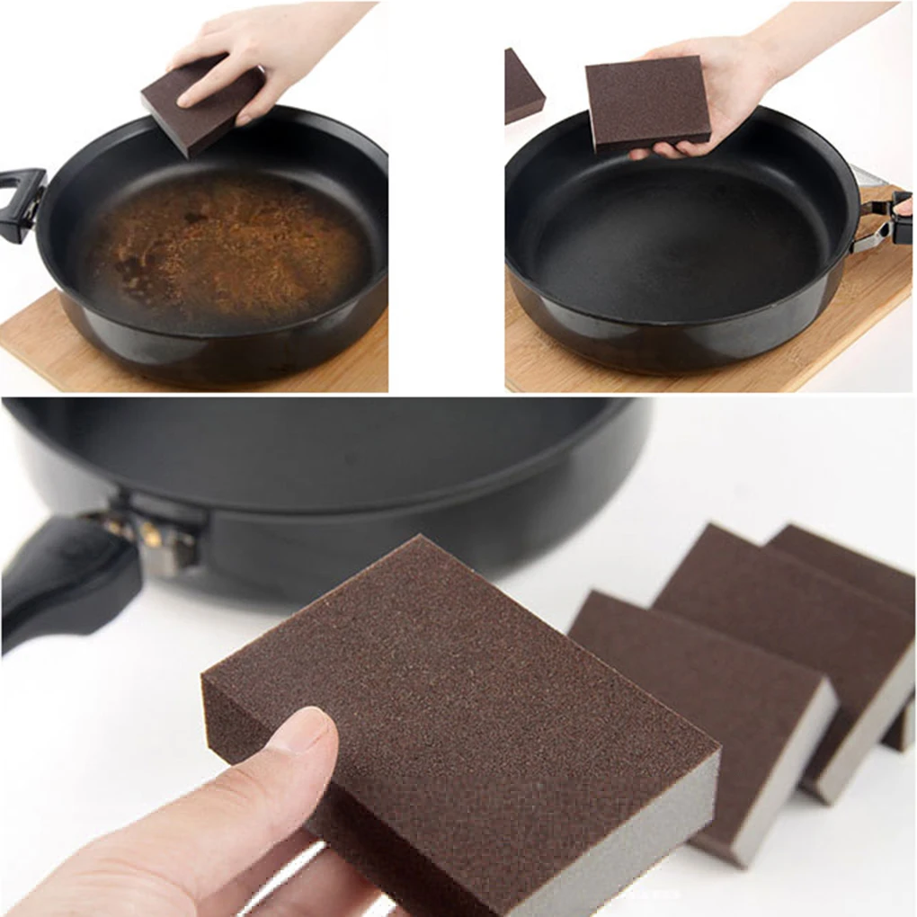 

Nano Emery Sponge Brush for Kitchen, Descaling and Rust Cleaning Tool, Kitchen Product, Hair Brush, Eraser, 3Pcs