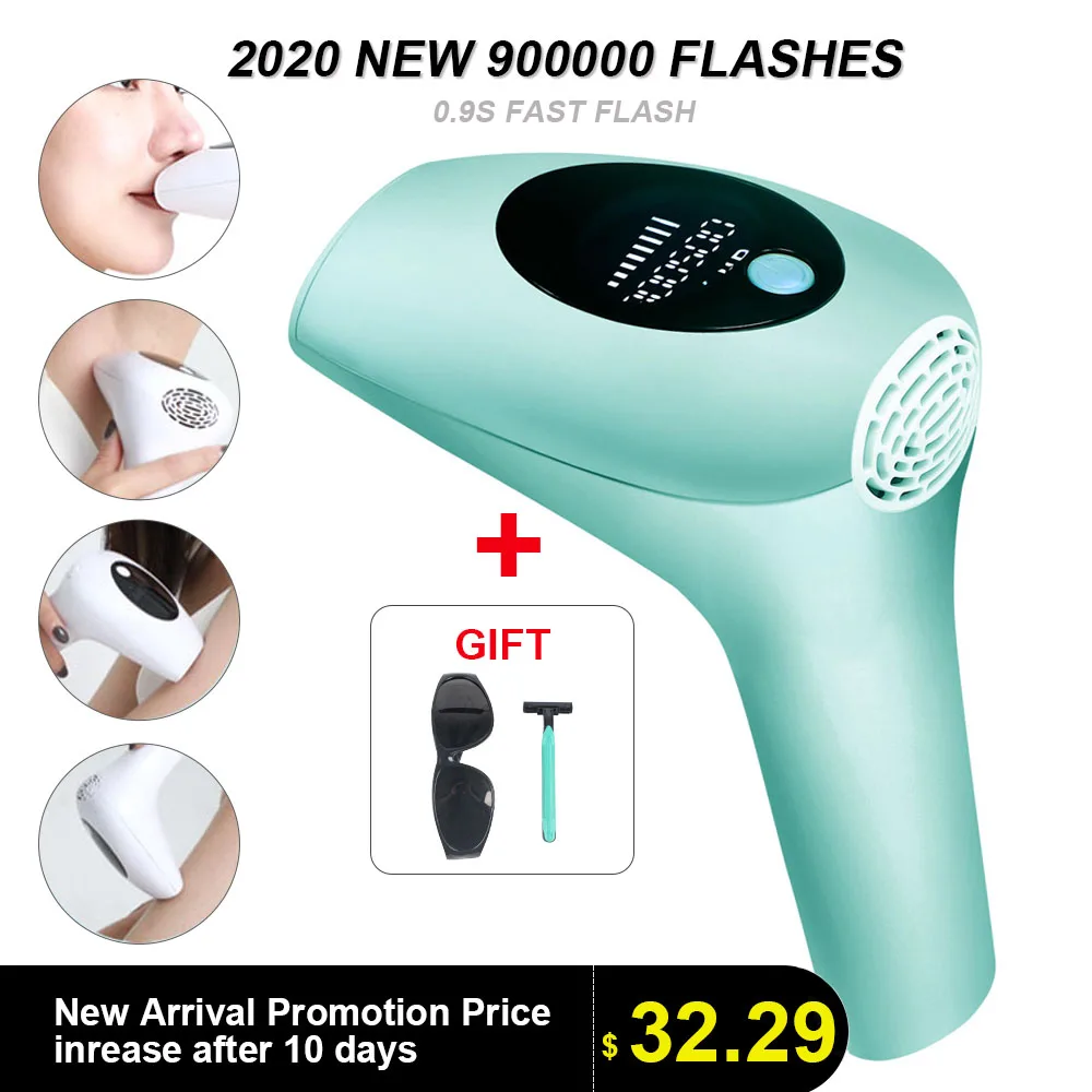 

New 900000 Flashes Laser Epilator Permanent IPL Photoepilator Laser Hair Removal depiladora Painless electric shaving Dropship