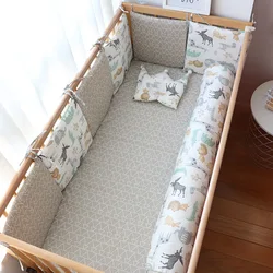 Baby Bed Bumper para recém-nascidos, Decoração do quarto do bebê, Protetor de berço macio grosso para crianças, Almofada de berço com capa de algodão