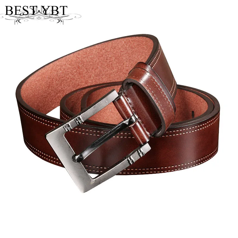 Best YBT Men Imitation Leather Belt Alloy Pin Buckle Belt Base Fashion Retro Business Casual Cowboy Men Embossed Hot Sale Belt