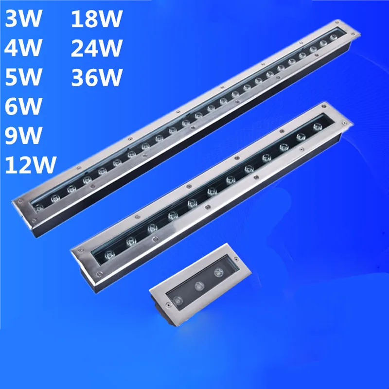 4pcs/lot Led Bar 9w Rectangle Led Underground Light Led Tuinverlichting Buried Lamp 130lm/w Ac85-265v 12v 24v 3 Years Warranty