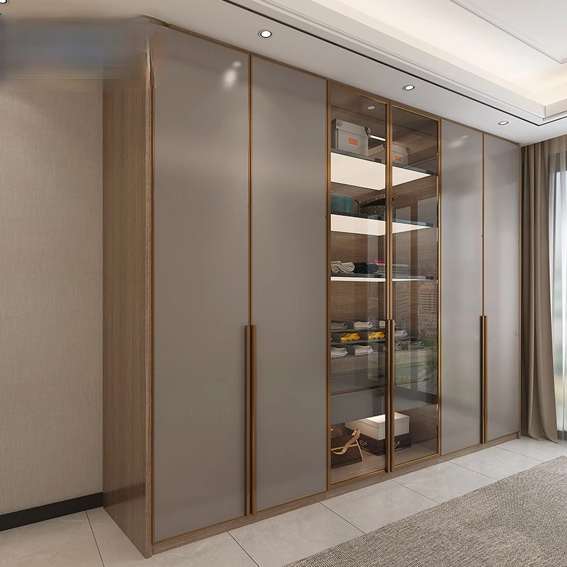 Modern light luxury shoe cabinet cloakroom shut-off cabinet whole house custom-made large wardrobe overall custom-made