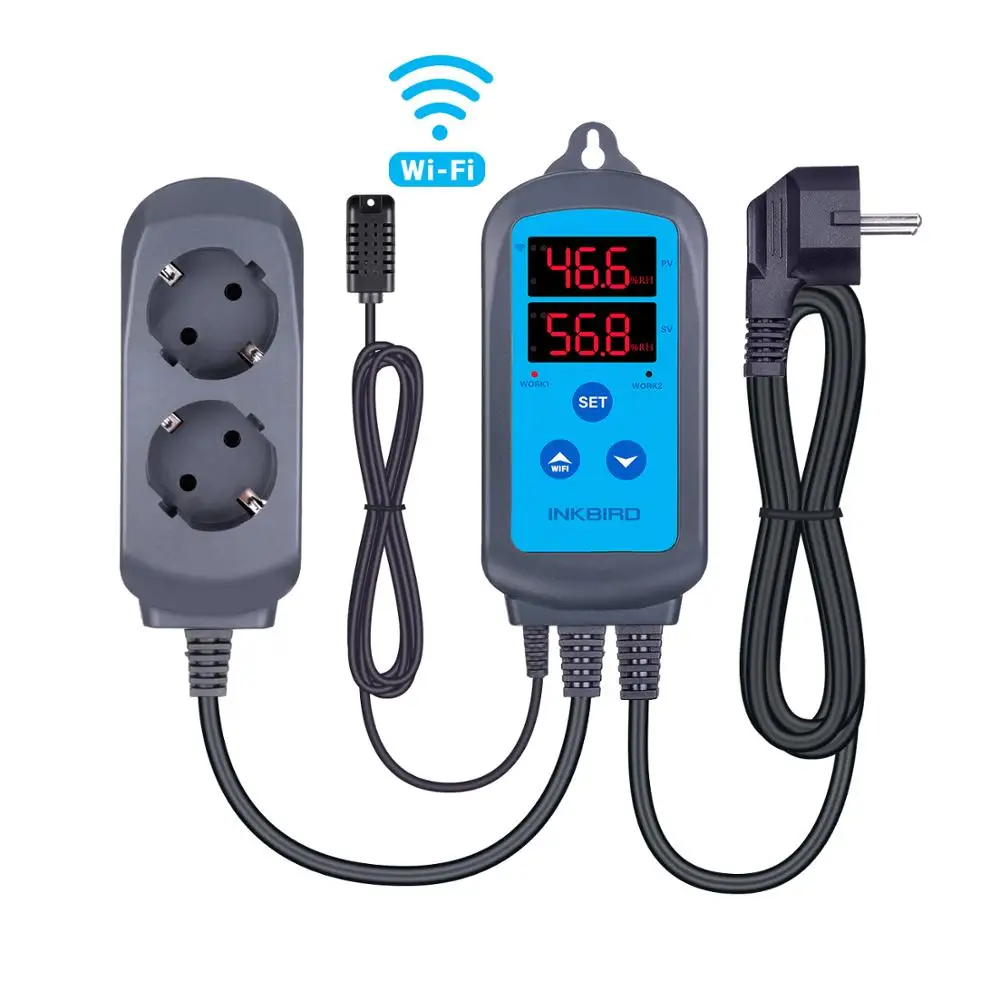 ITC-308 WIFI Dual Function Automatic Temperature Controller+ IHC-200 WIFI Humidity Controller for Home Brewing Aquarium