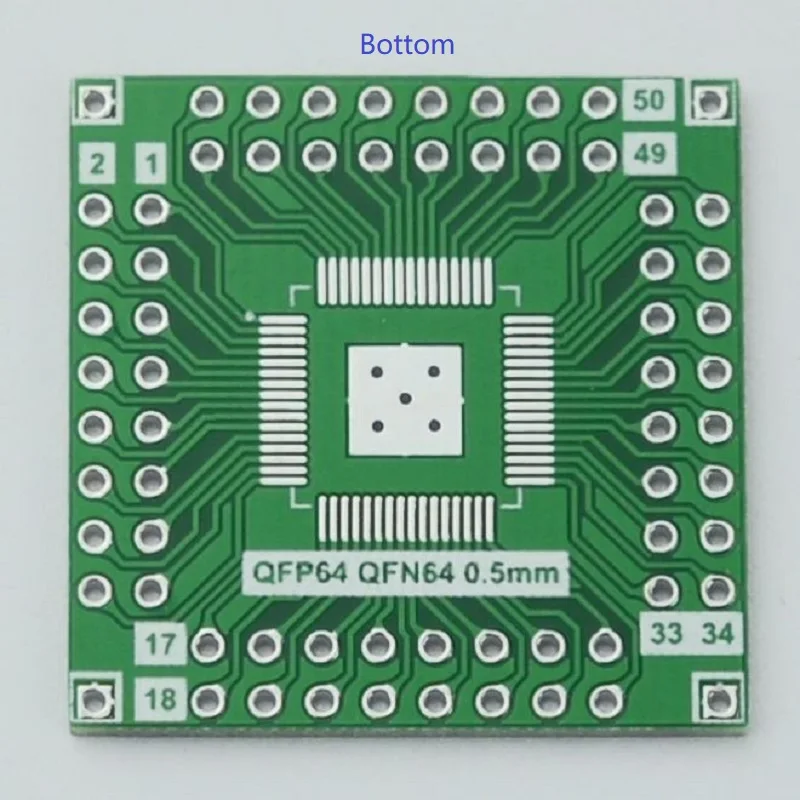 QFN64 /QFP64 to DIP64 Pin 0.8/0.5mm PCB