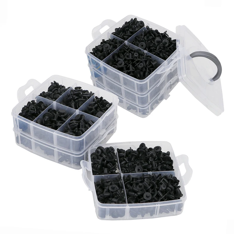 300 stücke 620 stücke Auto Befestigungs clip gemischte Kunststoff befestigungen Kit Auto Tür verkleidung Halter Push Motor abdeckung Kotflügel Niet clips – Detail 6