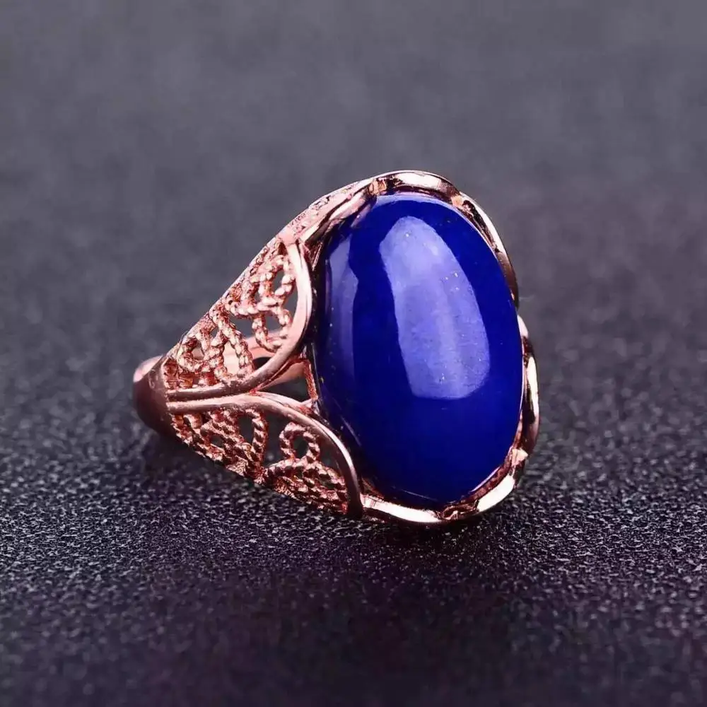 New Coming Natural And Real Man Lapis Ring Big Stone 925 sterling silver Wholesales Fine jewelry Natural Lapis Man Ring 13*18mm