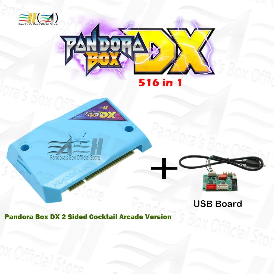 

2021 Pandora Box DX 2 Sided cocktail arcade machine board 516 in 1 arcade game 2 Players trackball version for cocktail cabinet