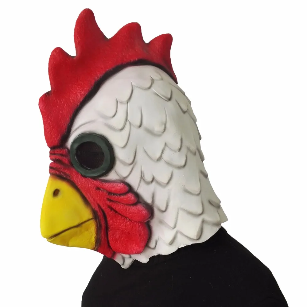 Halloween Latex Mask Adult Richard Rooster Mask Hotline Miami Game Props Cosplay Animal Funny Crazy Accessories