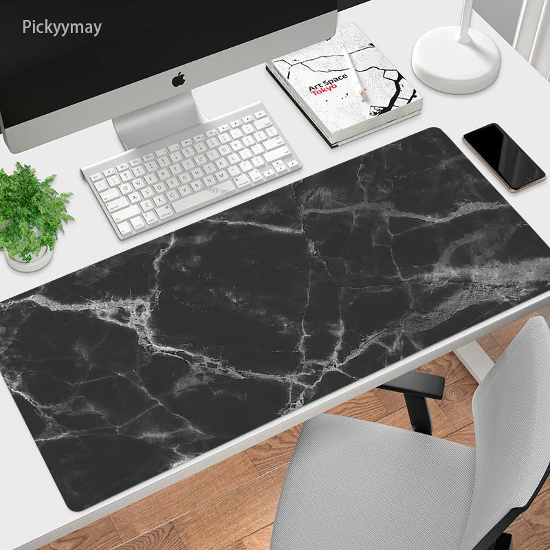 Marble Pattern Gaming Mouse Pad Rubber GamerTable Computer Large Mousepad Mause Mat XXL Keyboard Desk Mats Locking Edge 90x40