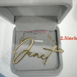 Punk Style 2.5inches Large Size Pendant Custom Any Name Necklace For Women Men Stainless Steel Fashion Chain Jewelry Friend Gift