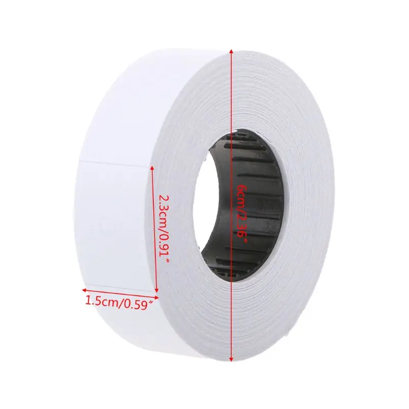 10 Rolls Price Label Paper Refill Tag Mark Sticker Double Row For MX-6600 Labeller