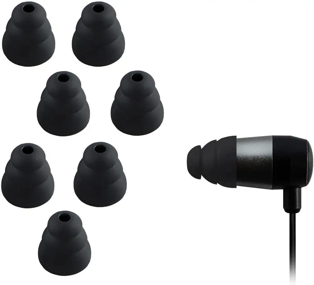 3 Pairs Replacement Triple Flange Ear Tips Earbuds Silicone For Most in Ear Headphones (Sony Senso Powerbeats Jaybird etc.)