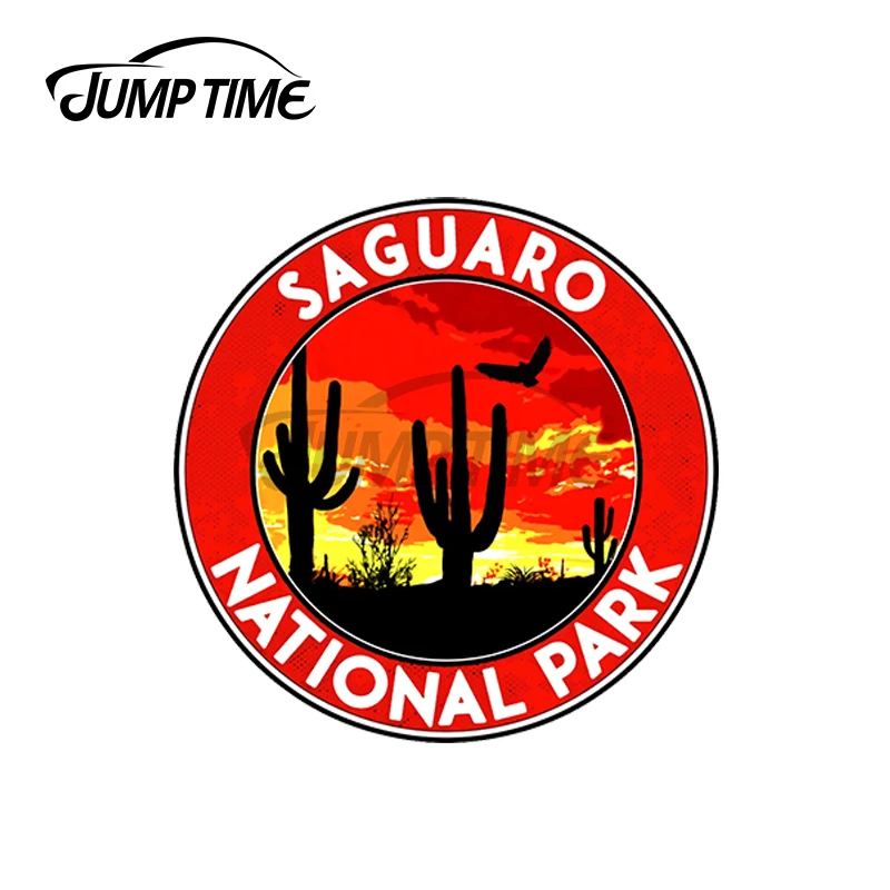 JumpTime 13 x 13cm Saguaro National Park Arizona Desert Cactus Car Stickers Bumper Surfboard Decal Windshield Motor Decoration