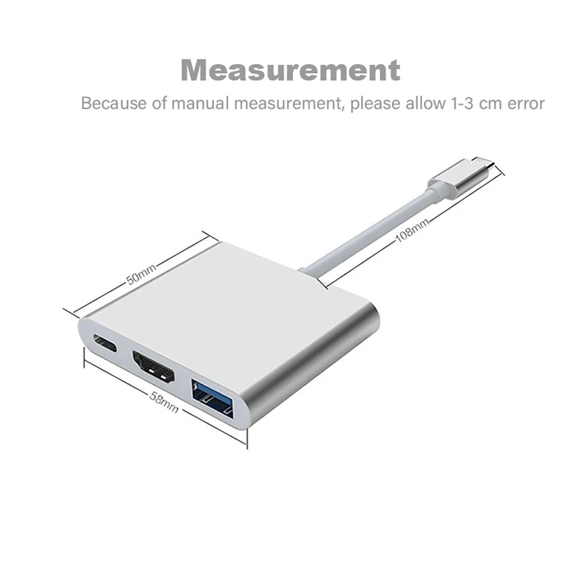 USB-C Extender Hub Thunderbolt 3 Adapter USB typ C Hub na HDMI kompatybilny 4K USB-C Dock PD ładowanie dla MacBook Pro/Air 2020